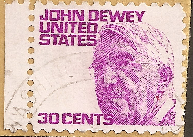 John Dewey op een postzegel